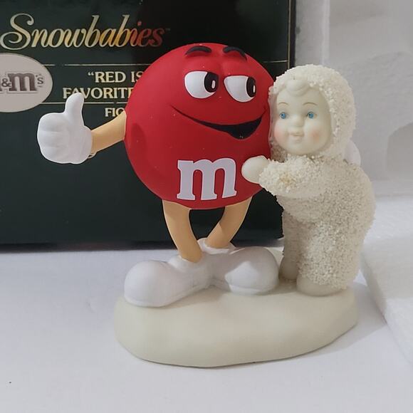 Snowbaby Figurine with Red M&M - "Red Is My Favorite Color" - Picture 2 of 12